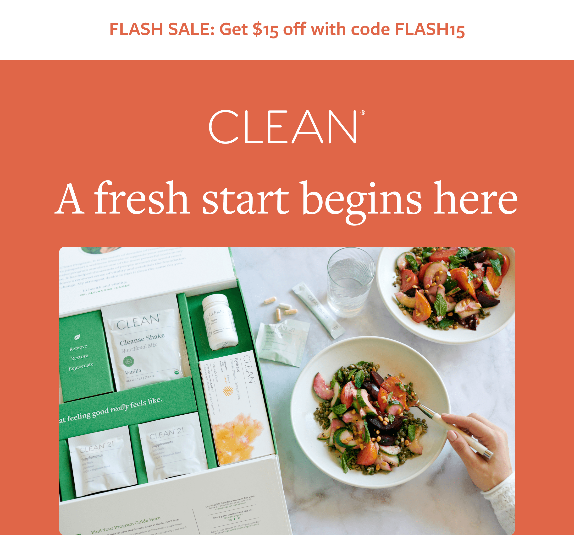 $15 off orders $100+ with code Flash15