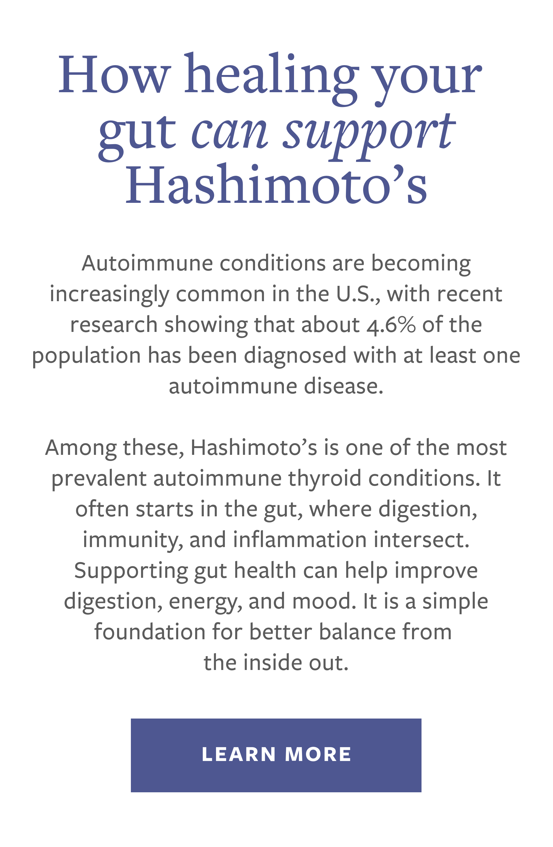 Hashimoto's and gut-thyroid connection
