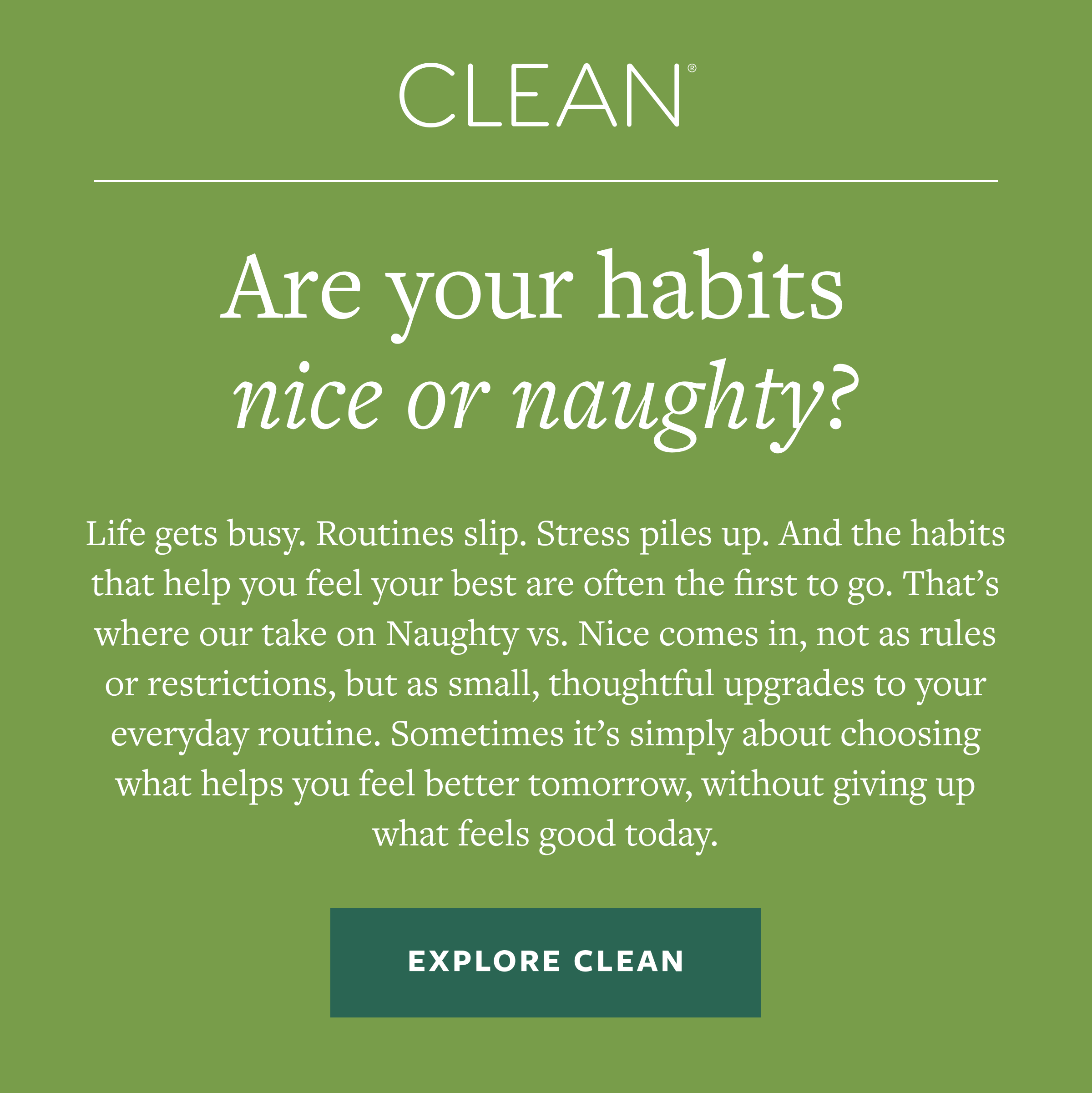 Are your habits naughty or nice?
