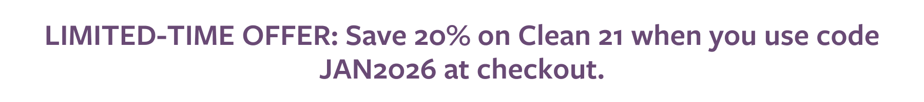 Use code JAN2026