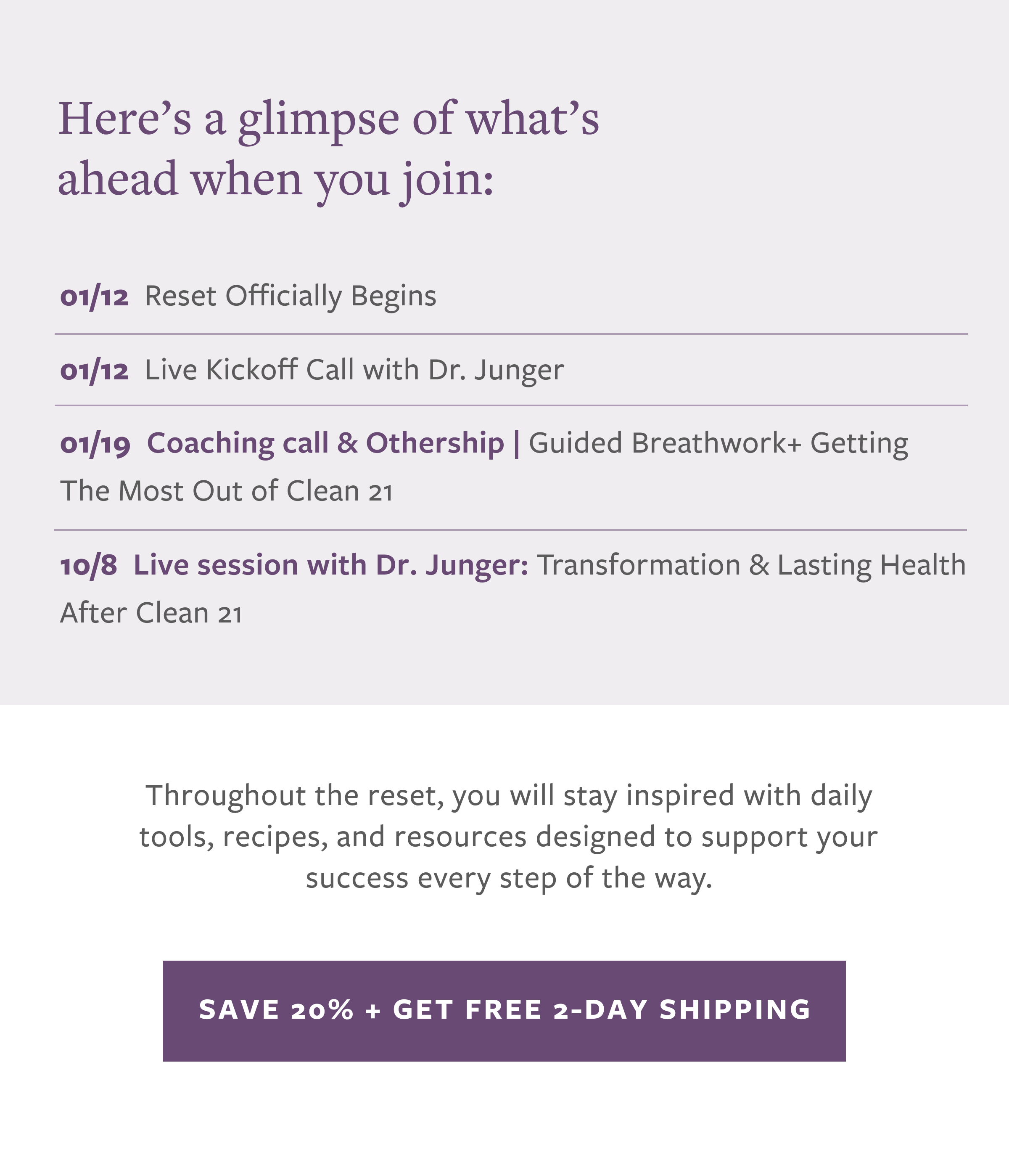 Join the January Community Reset