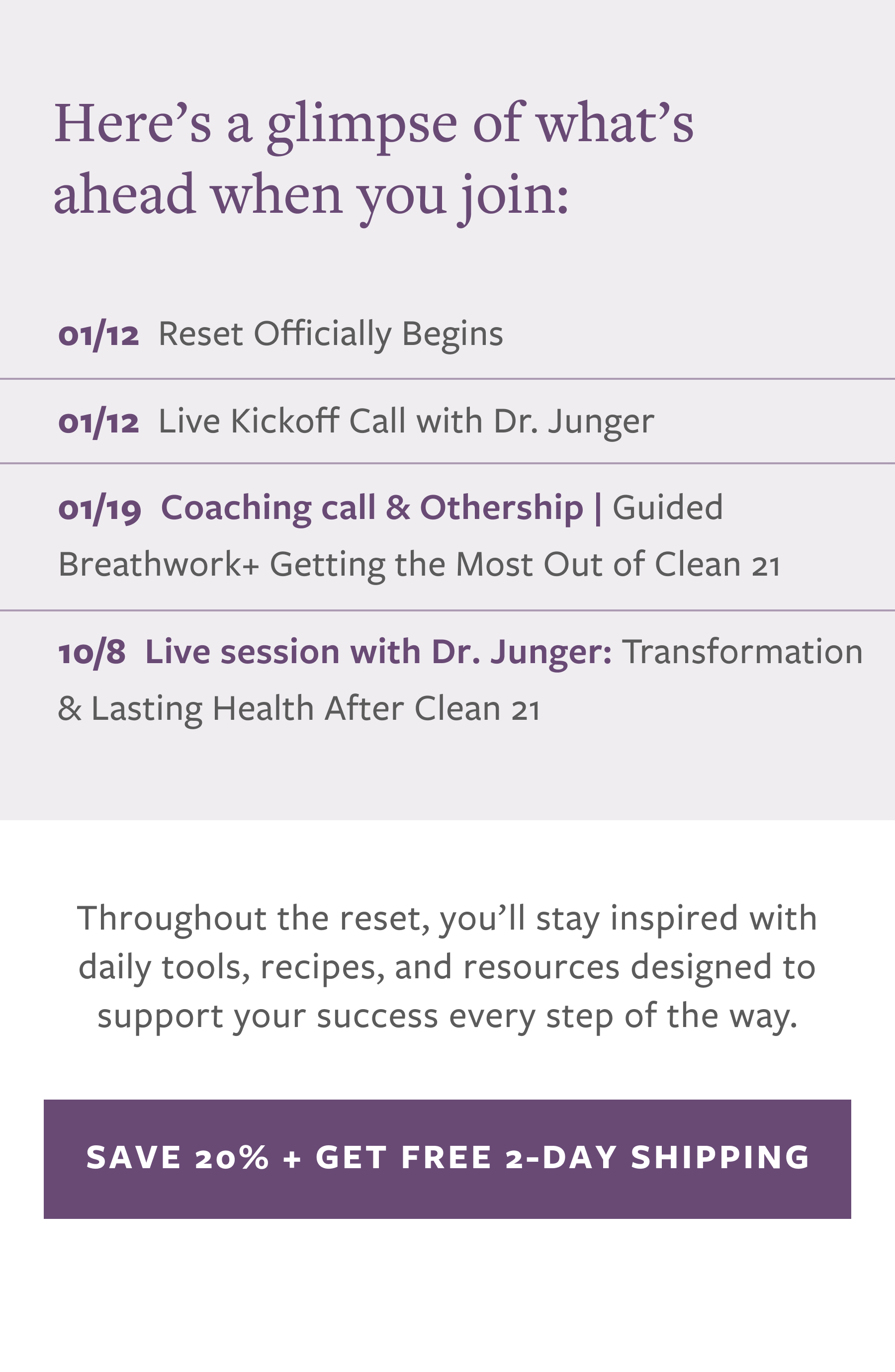 Join the January Community Reset