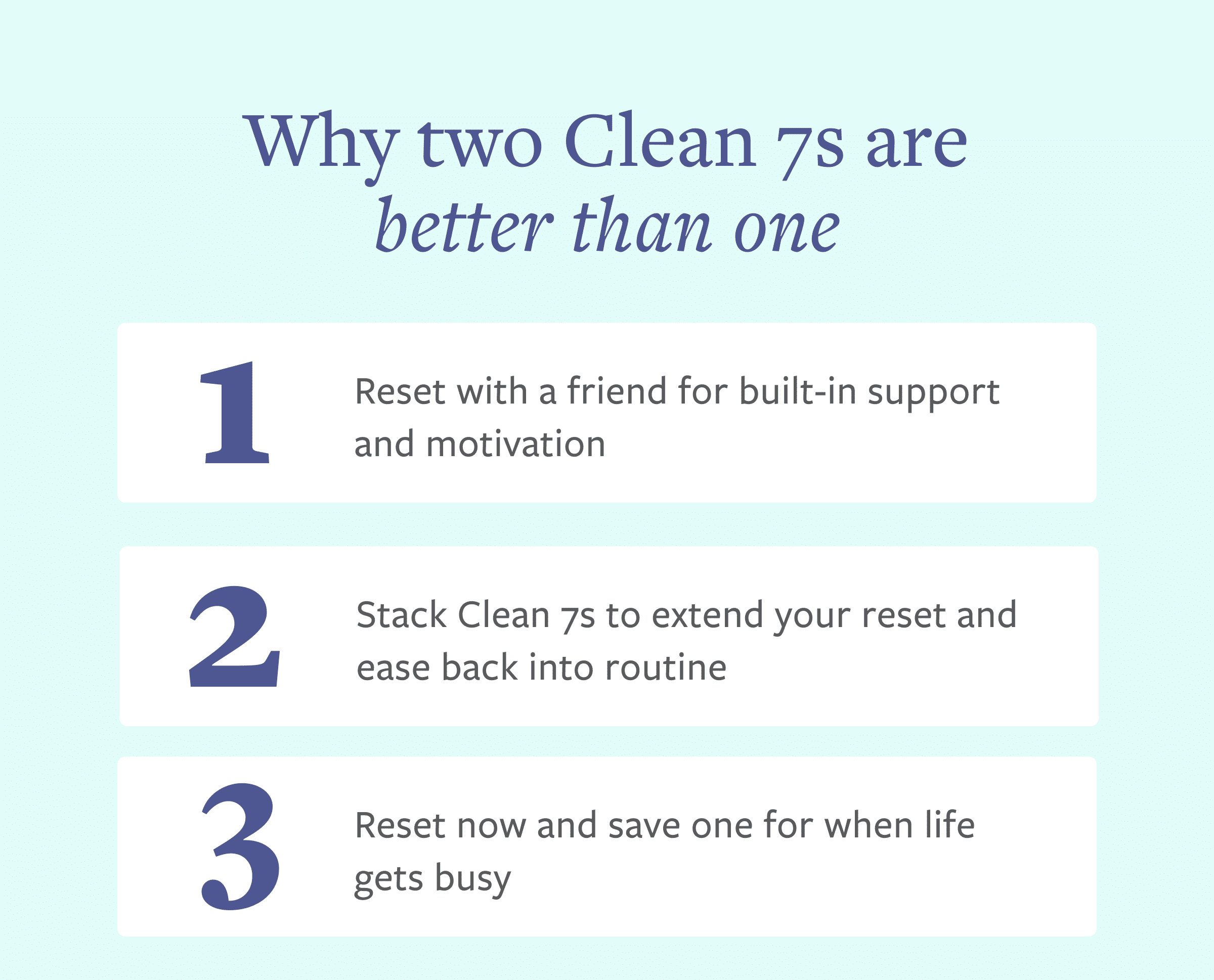 Clean 7 Buy One Get One 50% off with code BOGO50
