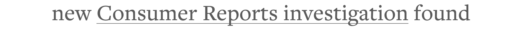 Consumer Reports