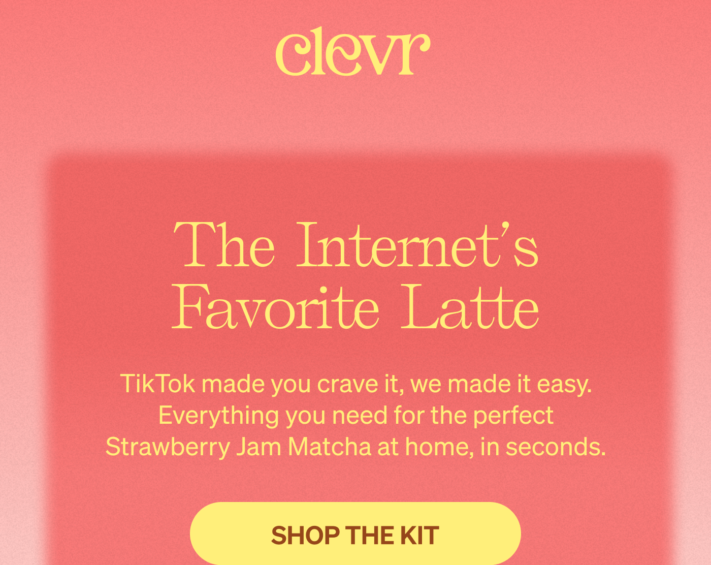 The Internet's Favorite Latte | TikTok made you crave it, we made it easy. Everything you need for perfect Strawberry Jame Matcha at home, in seconds. [SHOP THE KIT]