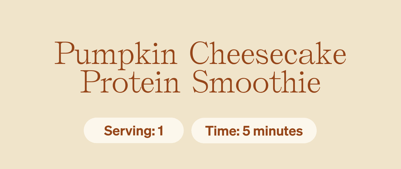 Pumpkin Cheesecake Protein Smoothie