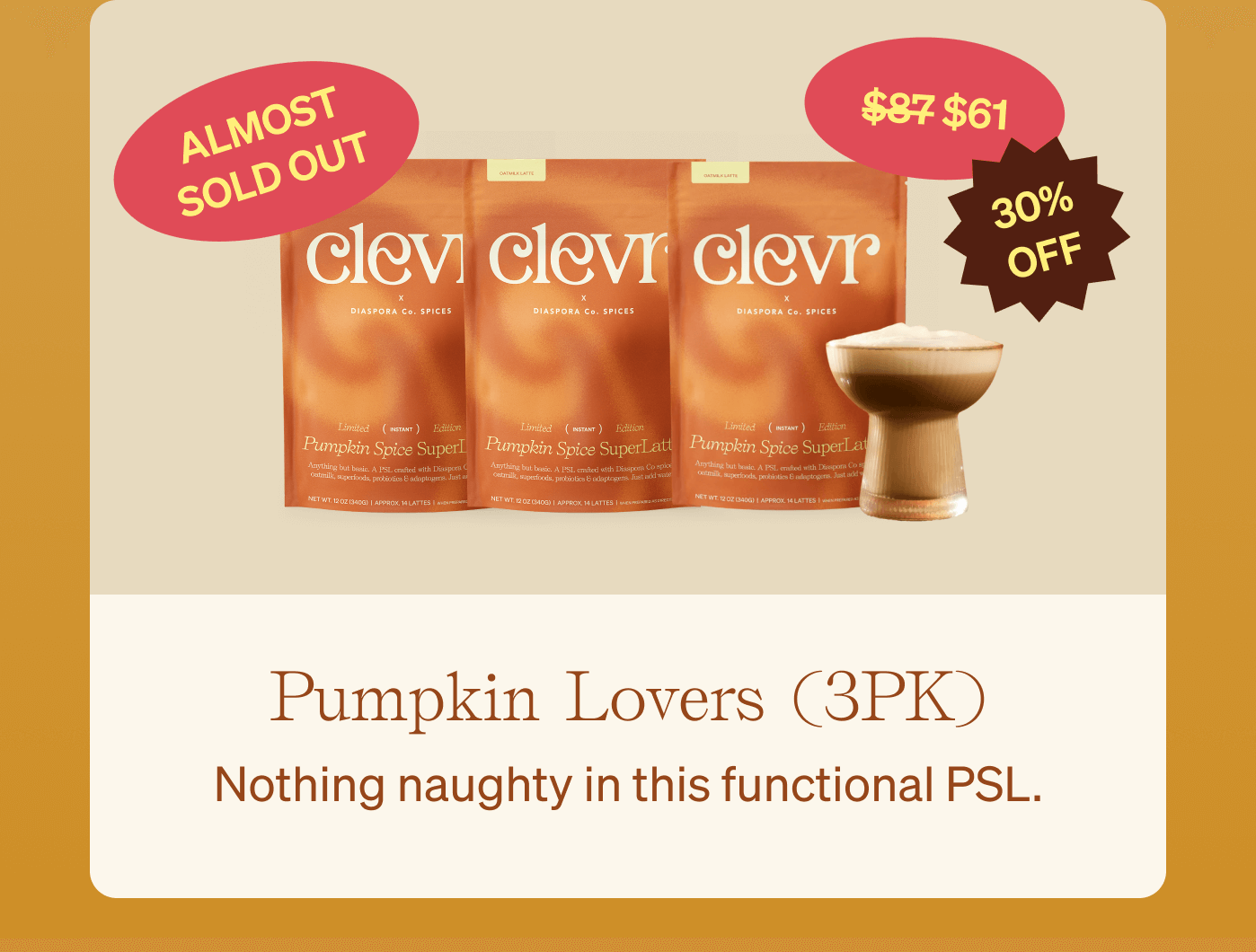 PUMPKIN LOVERS (3PK)