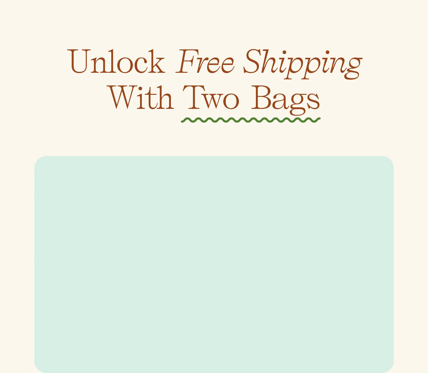Unlock Free Shipping With Two Bags