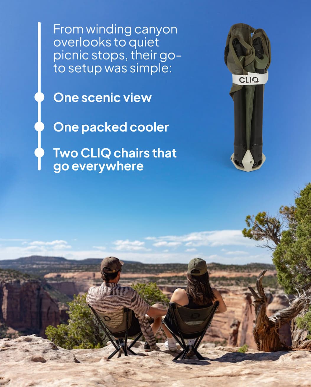 One scenic view, one packed cooler