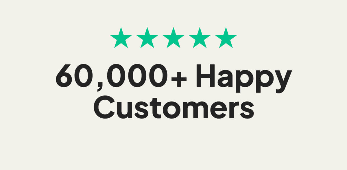 60,000+ Happy Customers
