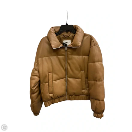 Jacket Puffer & Quilted By Clothes Mentor In Tan, Size: S
