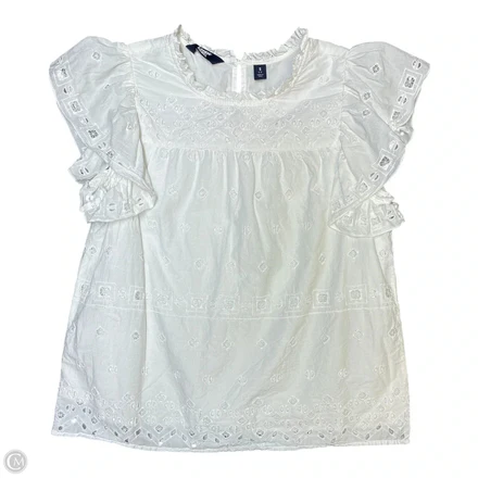Blouse Short Sleeve By Lands End In White, Size: S