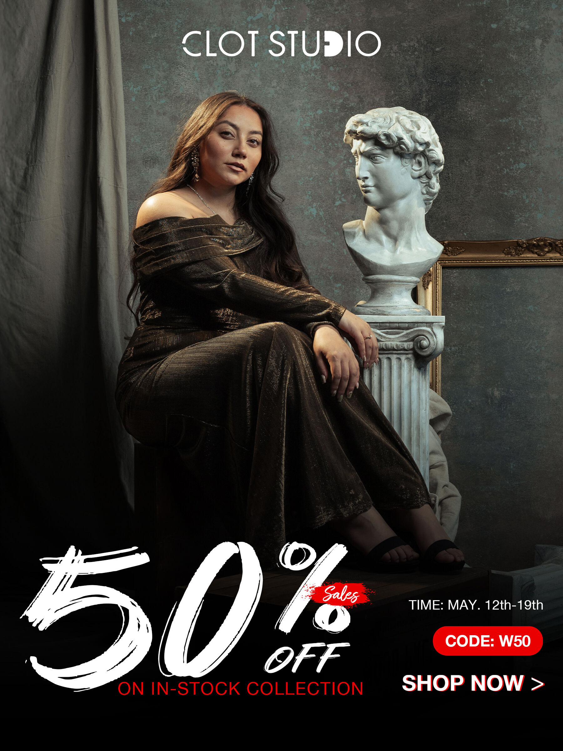 50% Off Sales For Hand-painted Backdrop At Clotstudios
