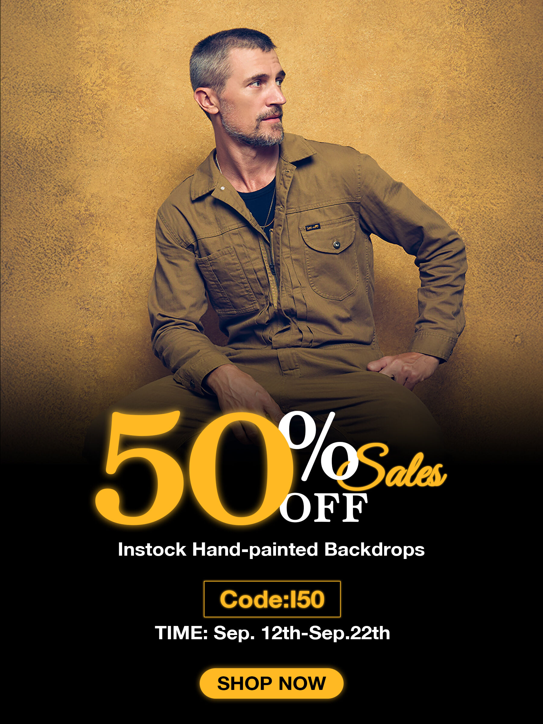 50% Off Sales For Hand-painted Backdrop At Clotstudios