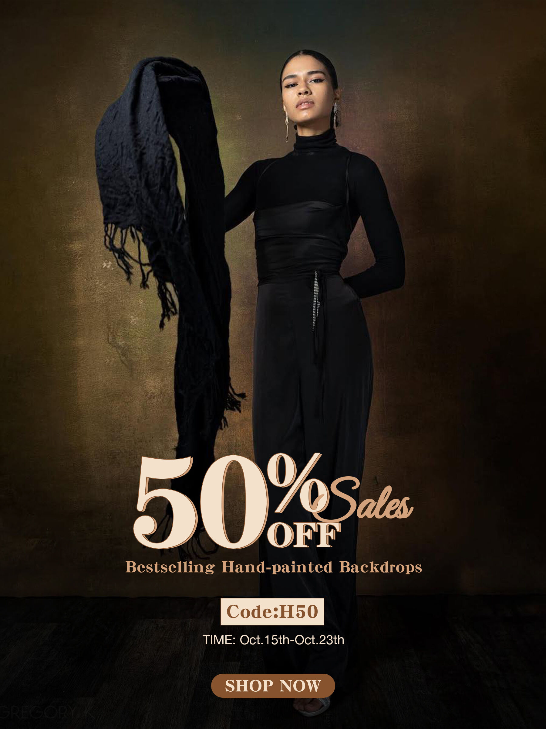 50% Off Sales For Hand-painted Backdrop At Clotstudios