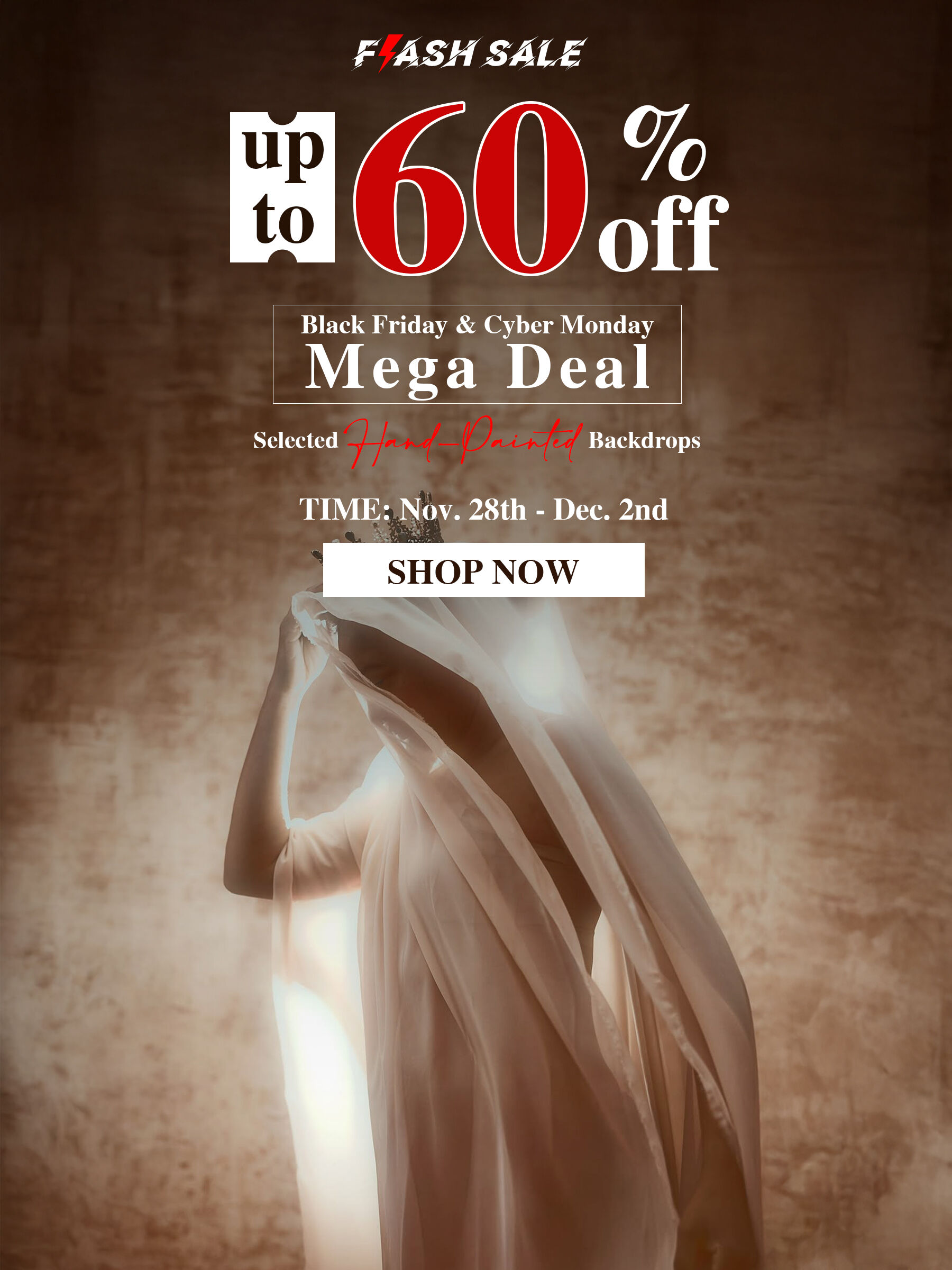 50% Off Sales For Hand-painted Backdrop At Clotstudios