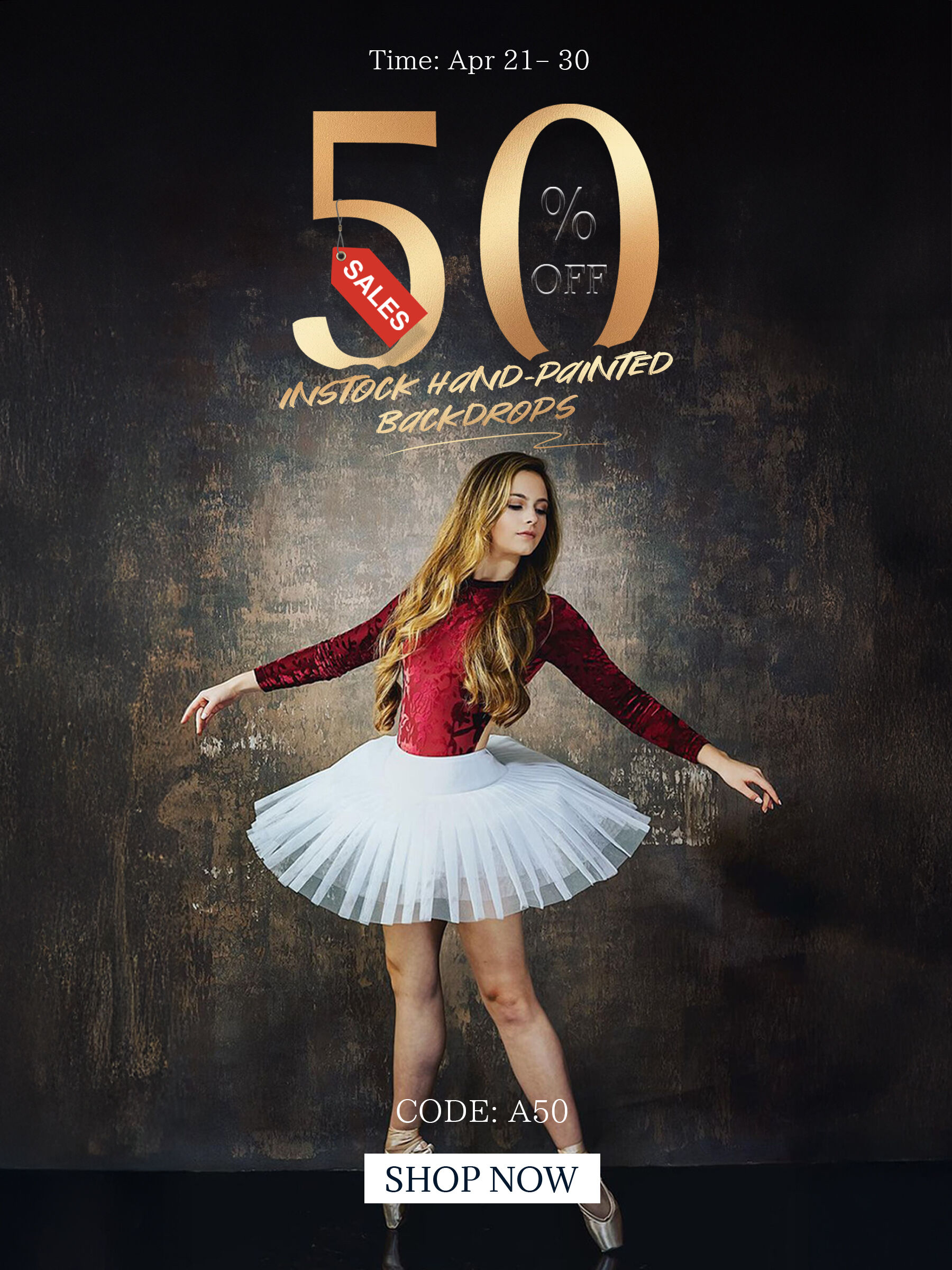 50% Off Sales For Hand-painted Backdrop At Clotstudios