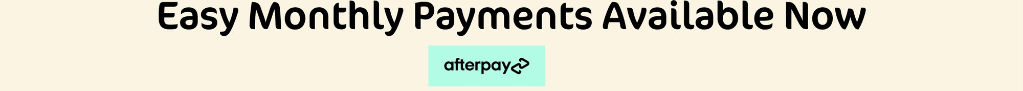 Enjoy interest-free installment payments with afterpay