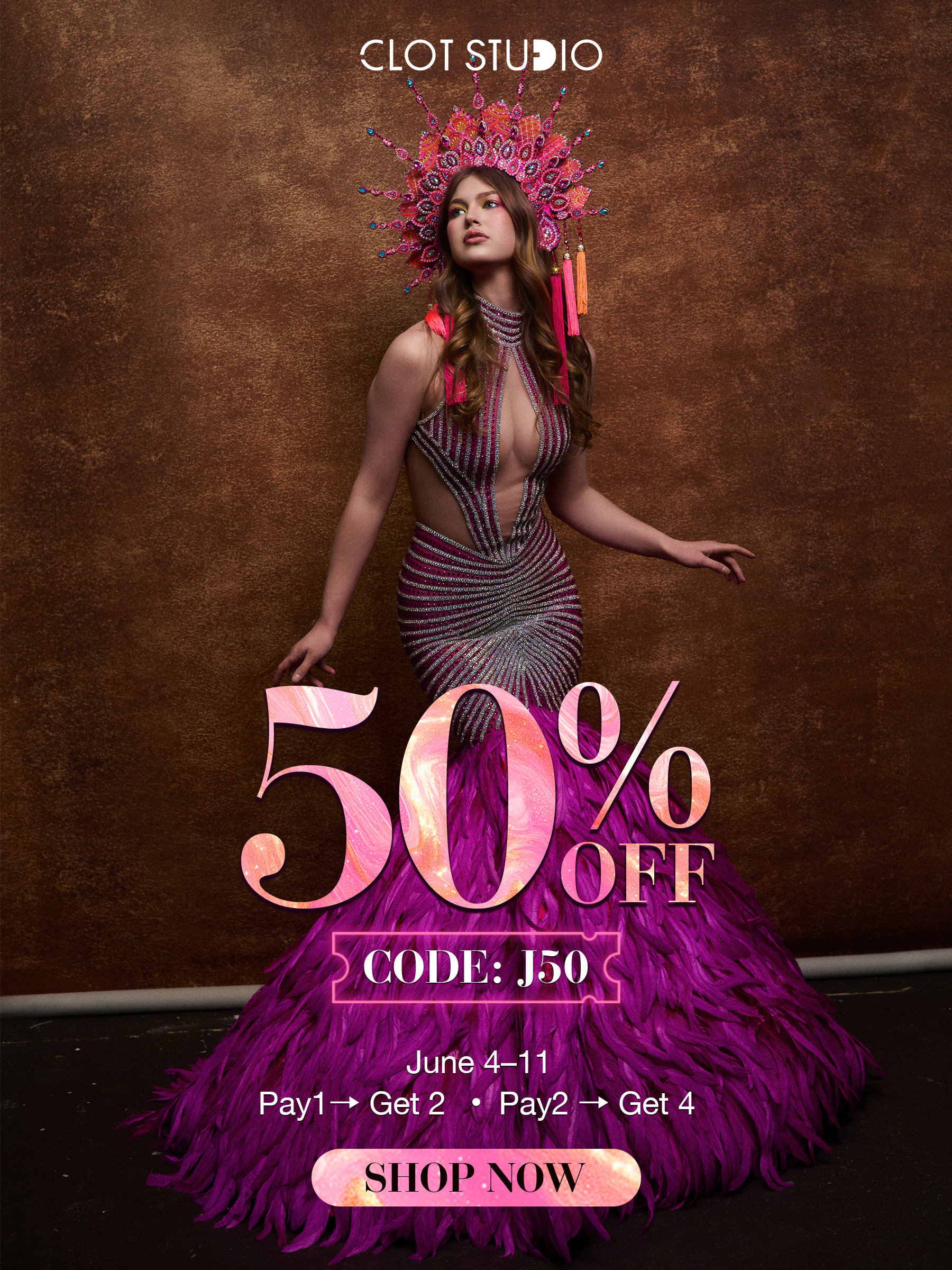 50% Off Sales For Hand-painted Backdrop At Clotstudios