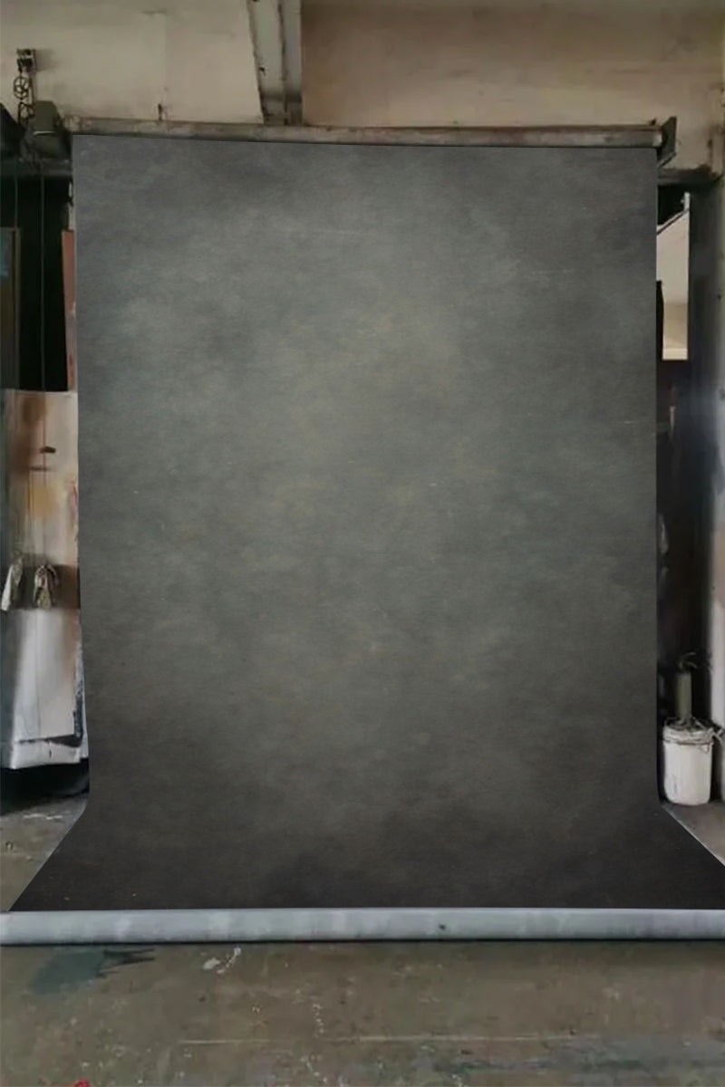 Clotstudio Abstract Black Gray Textured Hand Painted Canvas Backdrop #clot484