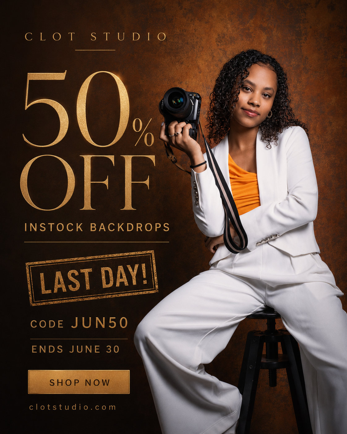 50% Off Sales For Hand-painted Backdrop At Clotstudios