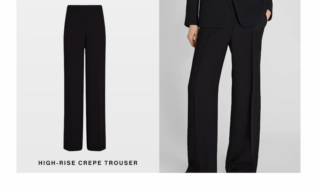 High-Rise Crepe Trouser
