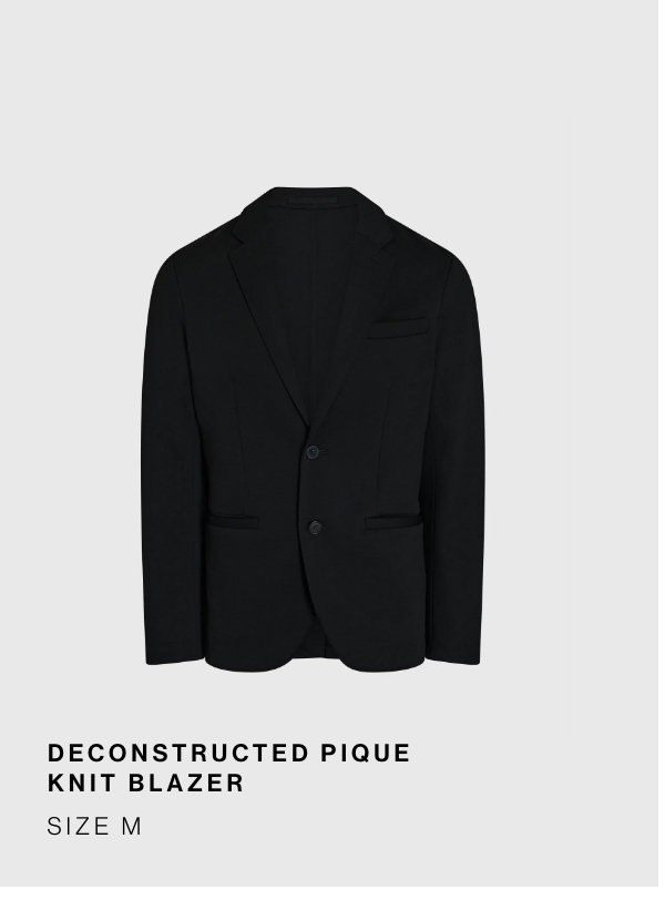 Deconstructed Pique Knit Blazer