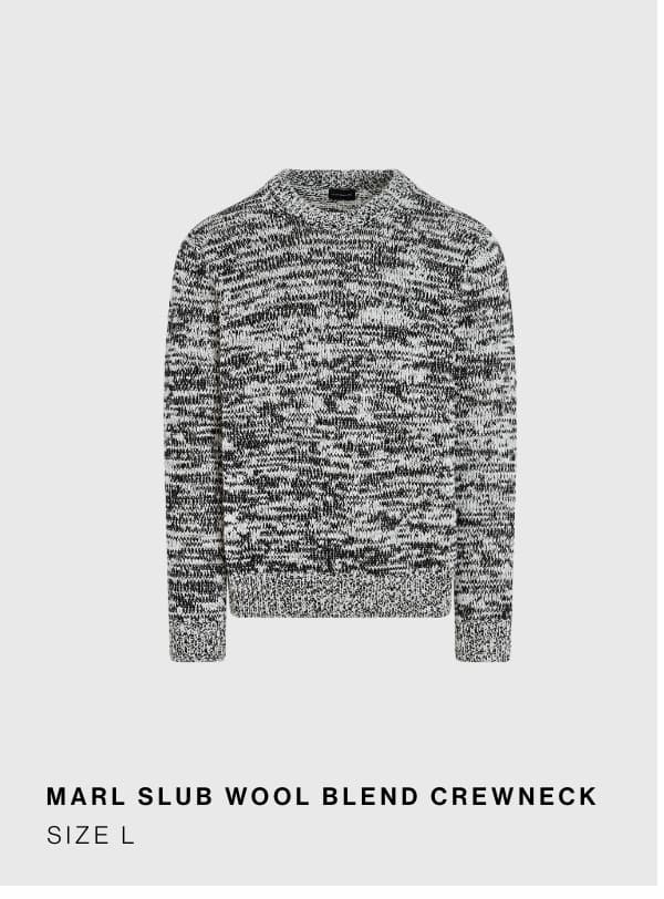 Marl Slub Wool Blend Crewneck