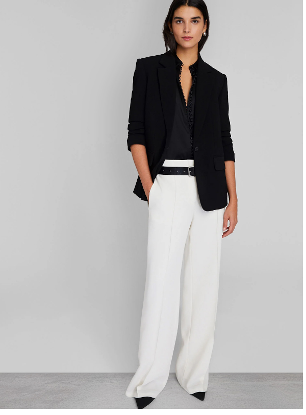 High-Rise Fluid Crepe Trouser