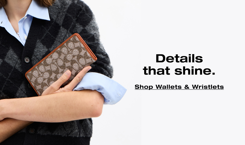 Details that shine. Shop Wallets & Wristlets 