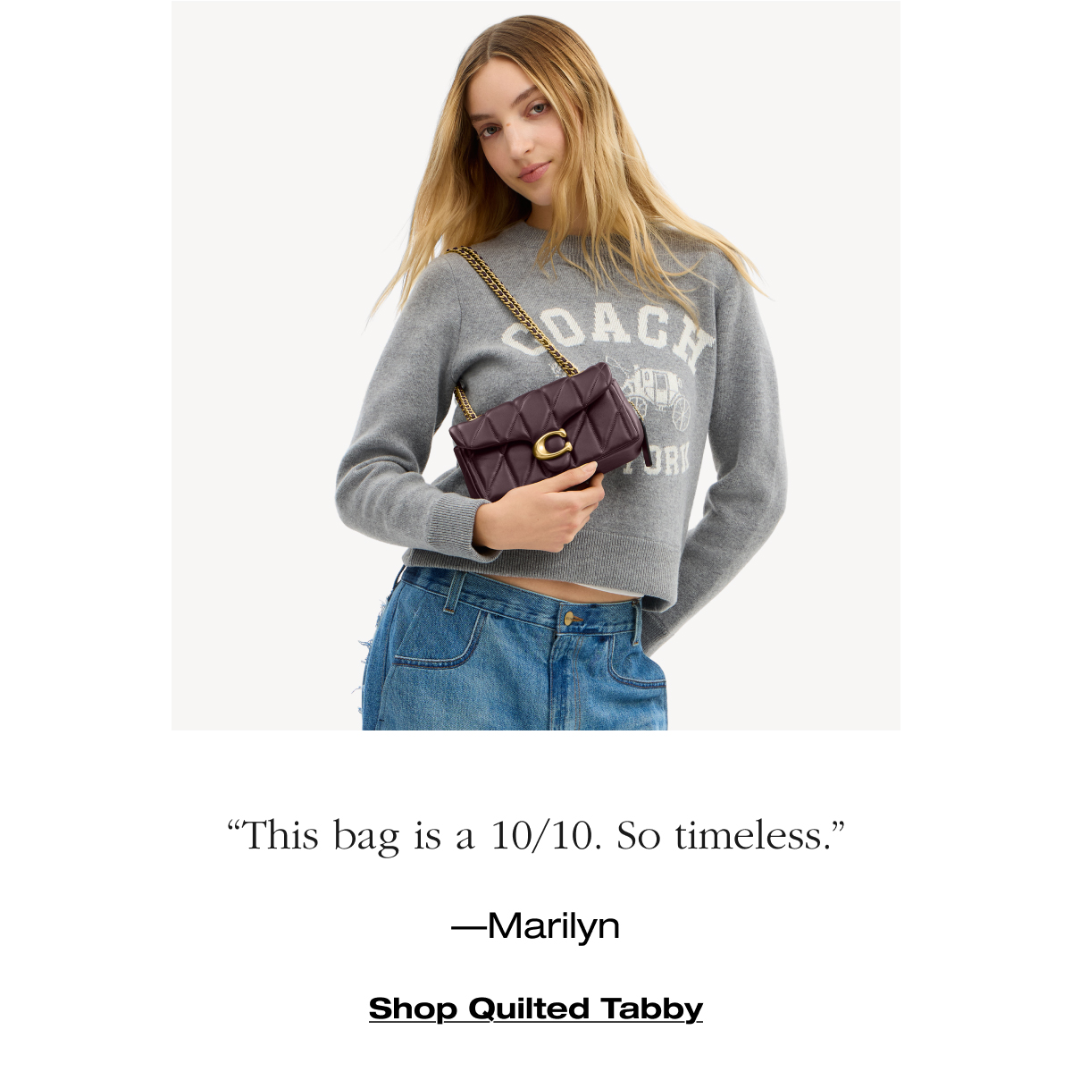 SHOP QUILTED TABBY