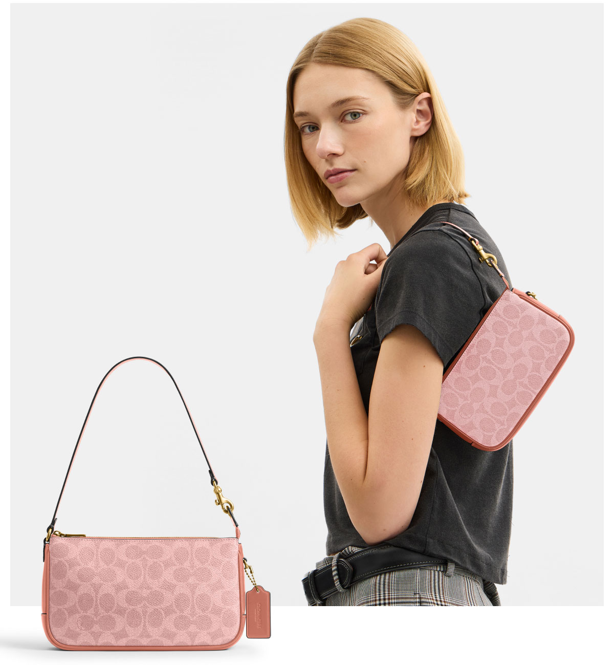 Add a pretty pop of color to your look. 