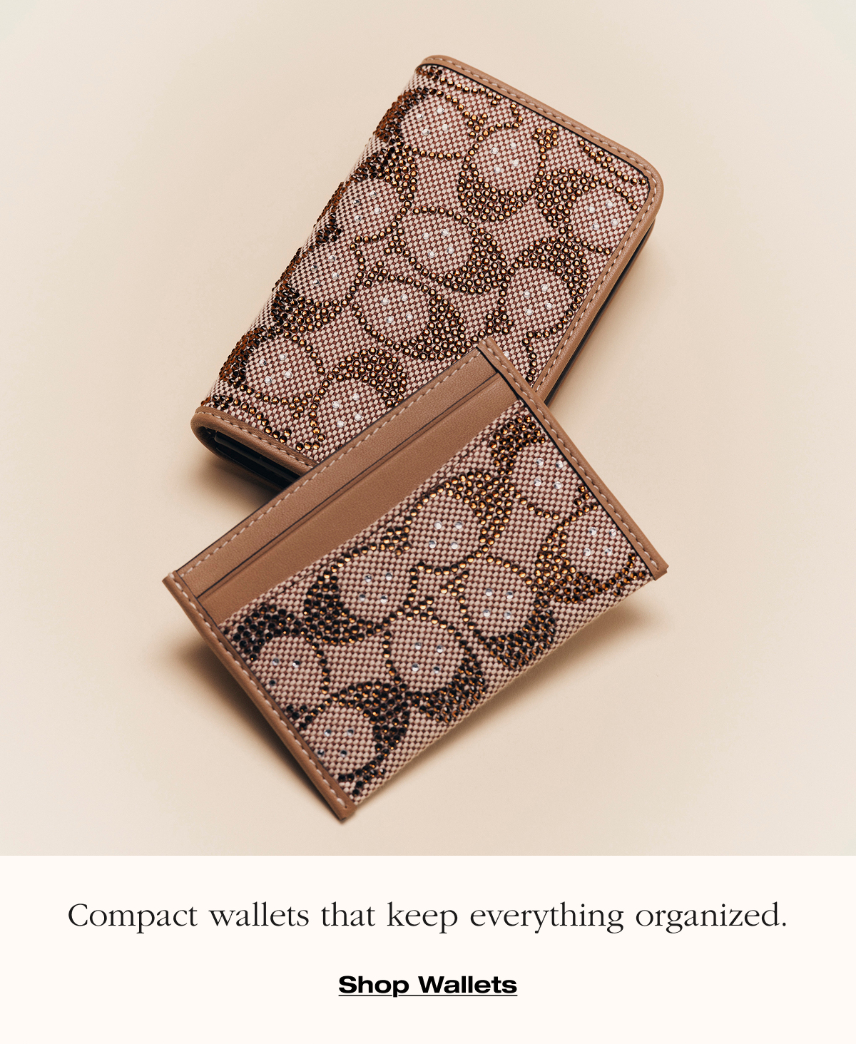 Compact wallets that keep everything organized. Shop Wallets