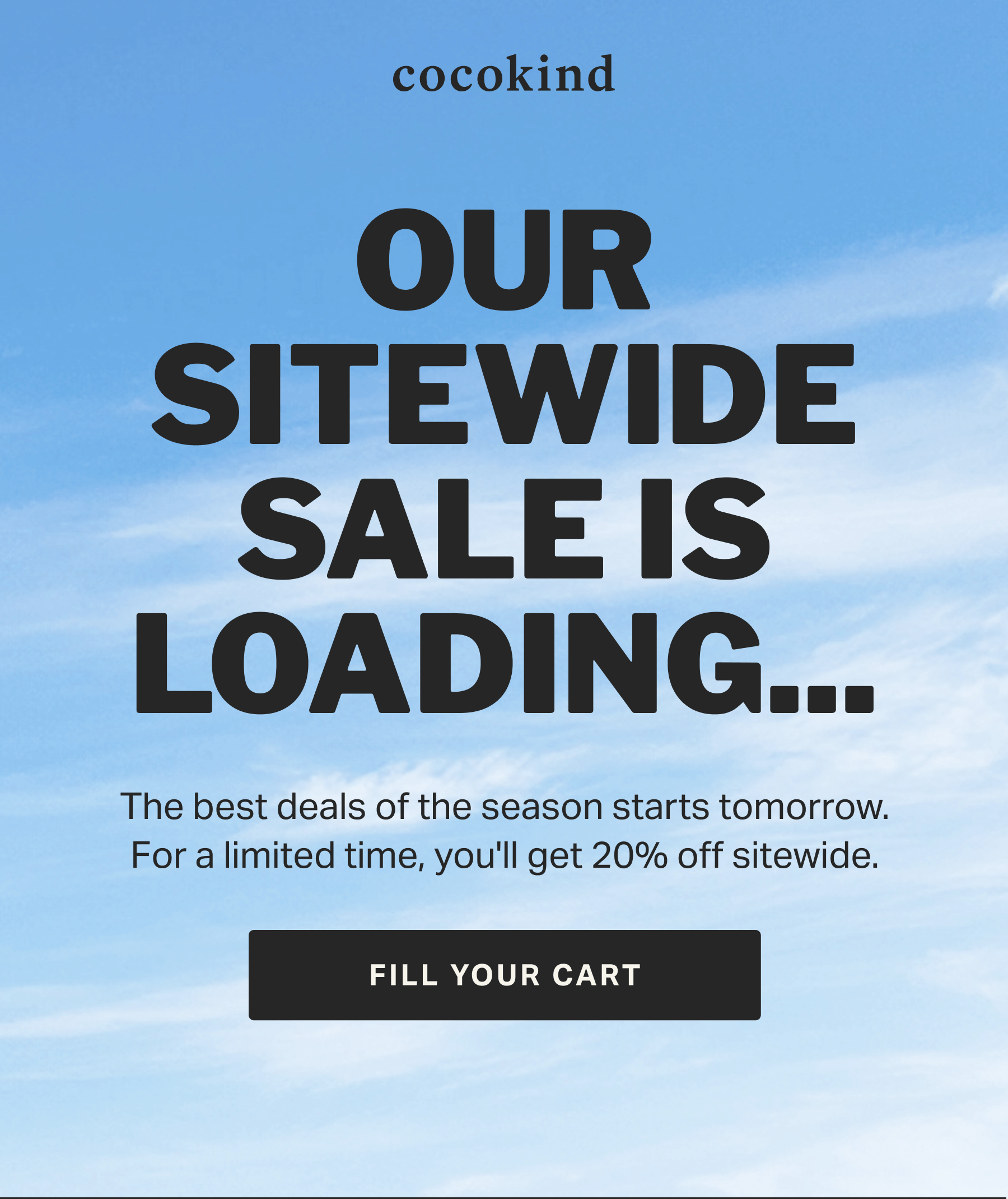 our sitewide sale is loading