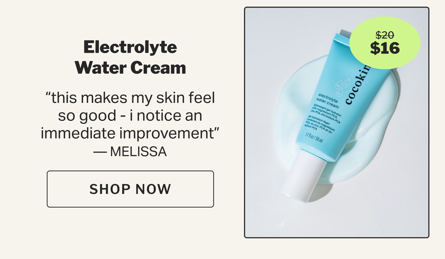 electrolyte water cream