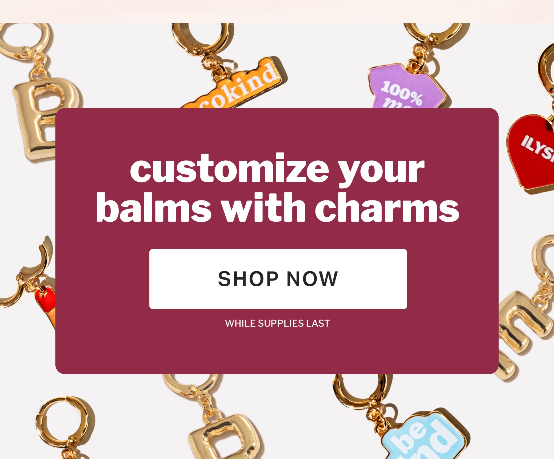 customize your balms with charms