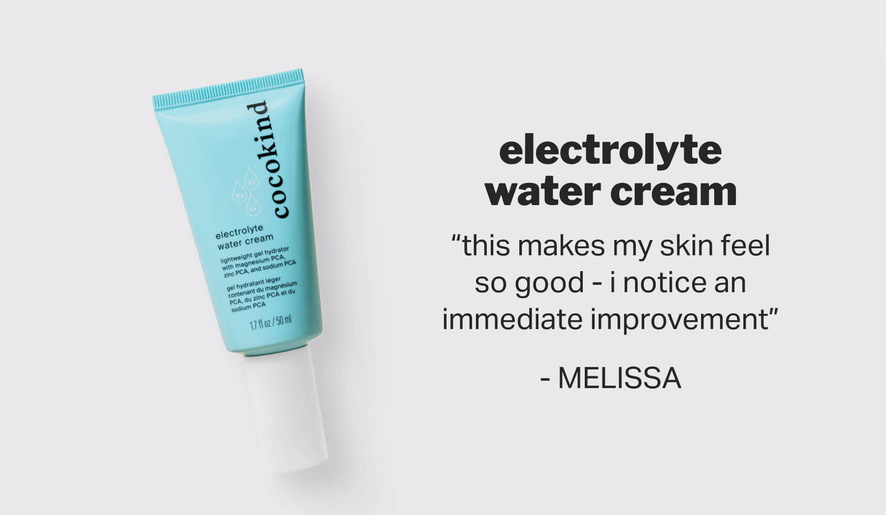 Electrolyte water cream