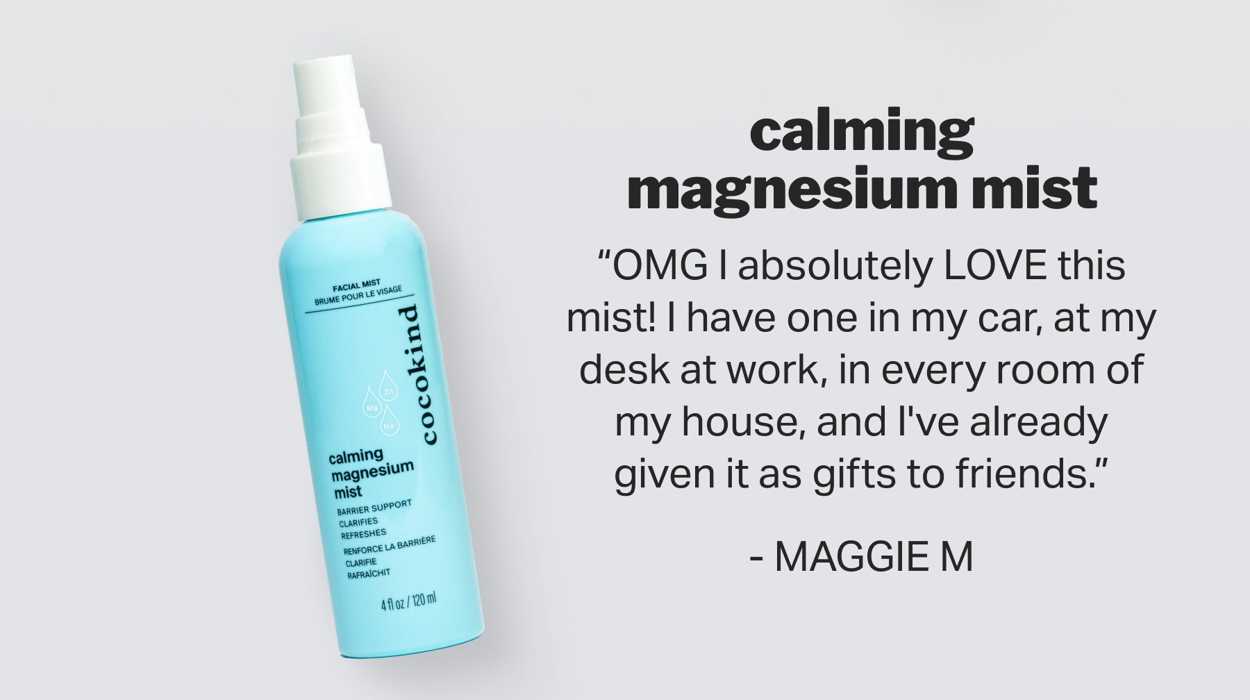 Calming magnesium mist