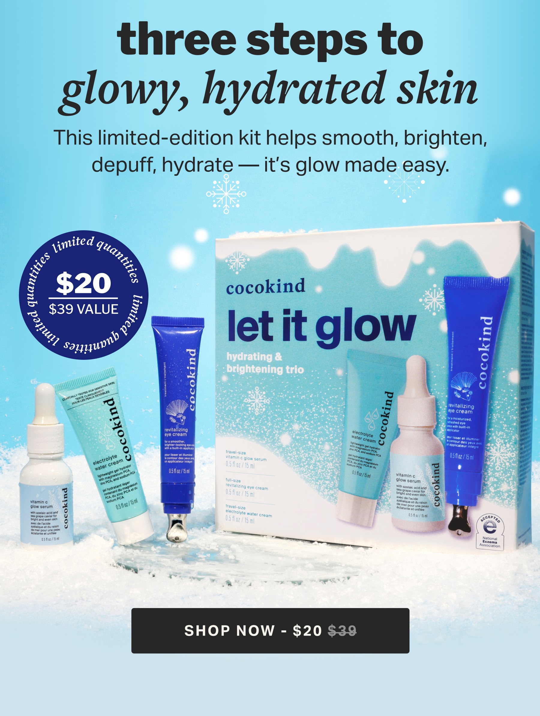 three steps to glowy, hydrated skin