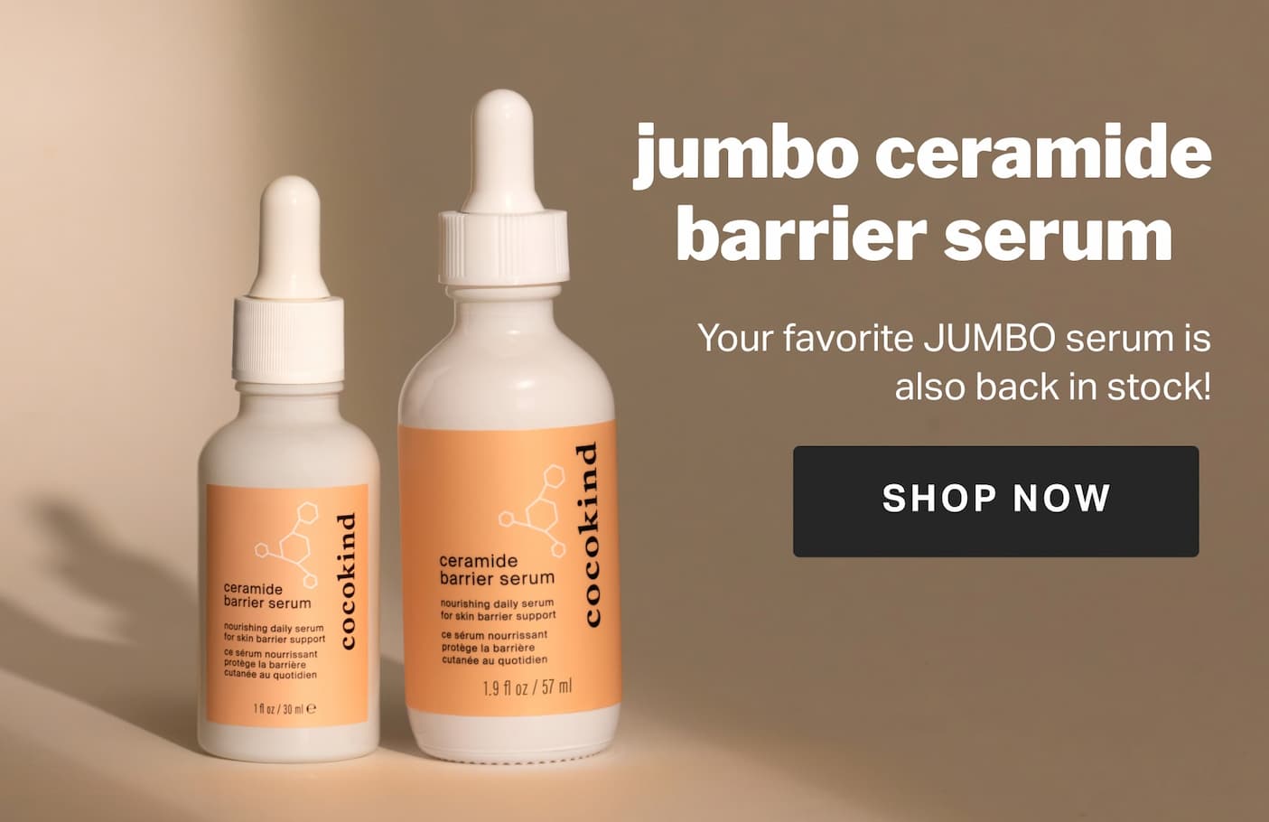 jumbo ceramide barrier serum Your favorite JUMBO serum is also back in stock!