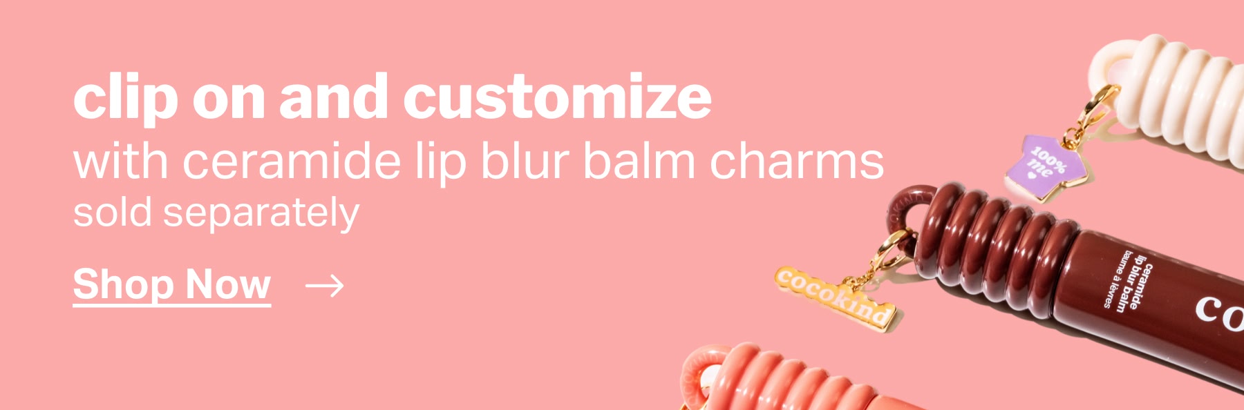 clip on and customize with ceramide lip blur balm charms sold separately