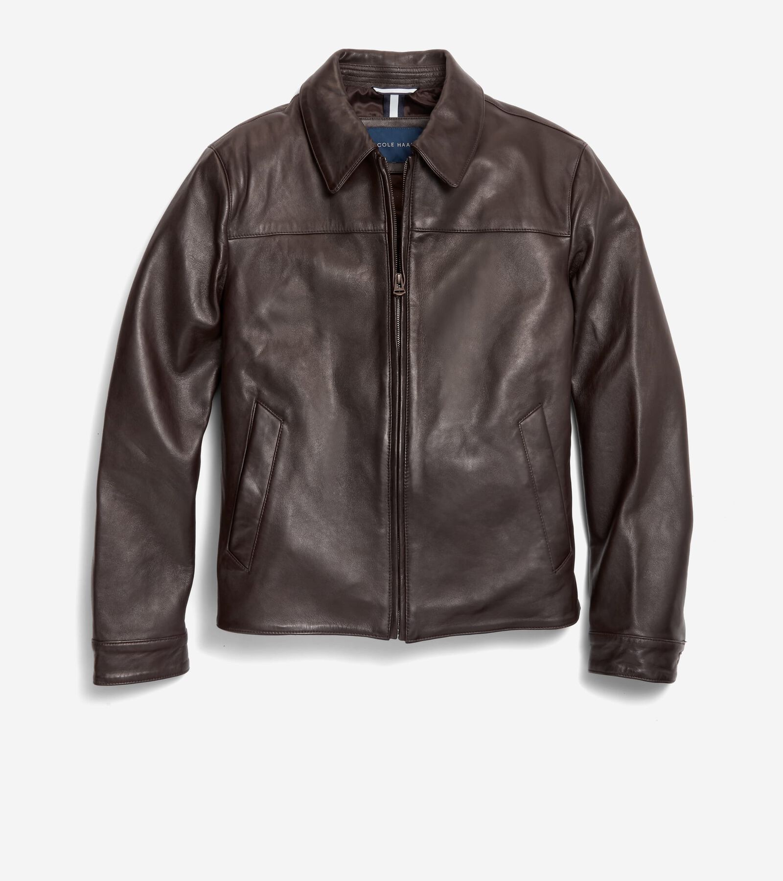 Cole Haan Smooth Lamb Shirt Jacket