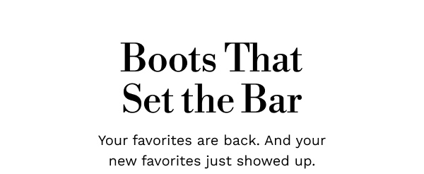 Boots that Set the Bar