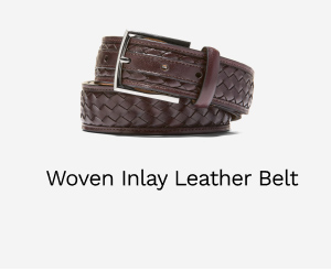 Woven Inlay Leather Belt