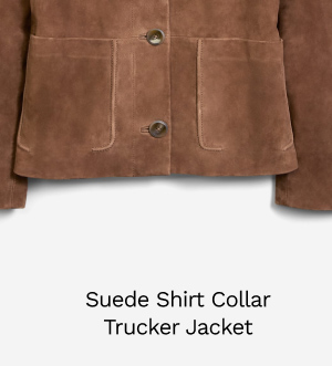 Suede Shirt Collar Trucker Jacket