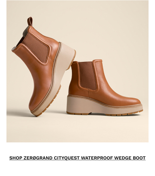 SHOP ZERØGRAND CITYQUEST WATERPROOF WEDGE BOOT