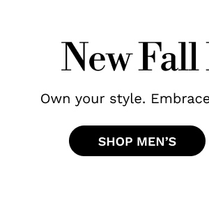 New Fall Favorites | SHOP MEN'S
