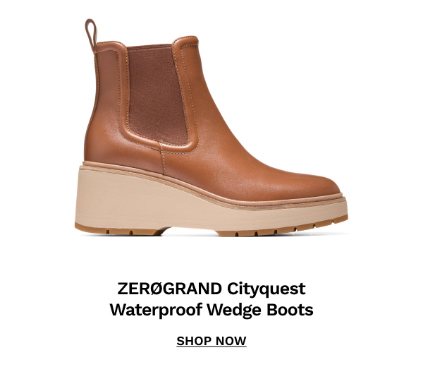 ZERØGRAND Cityquest Waterproof Wedge Boots | SHOP NOW