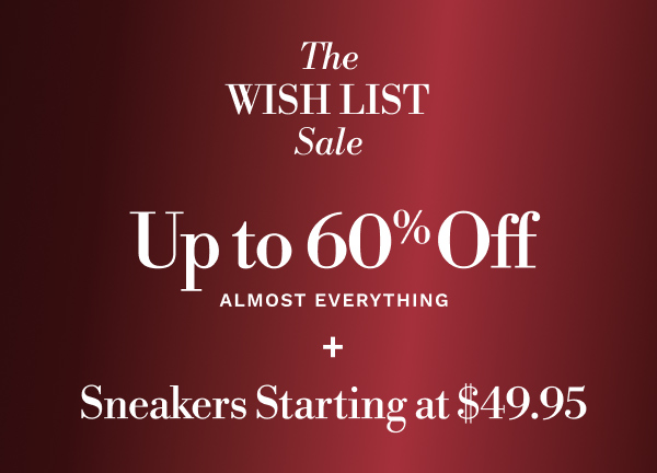 The WISH LIST Sale