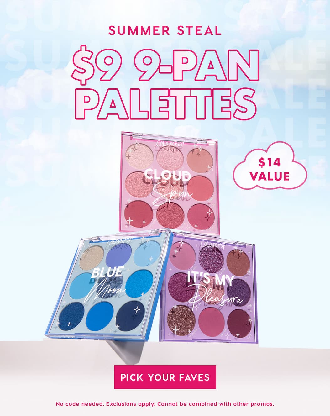 Summer Steal: $9 9-Pan Palettes ($14 Value) - Pick Your Faves